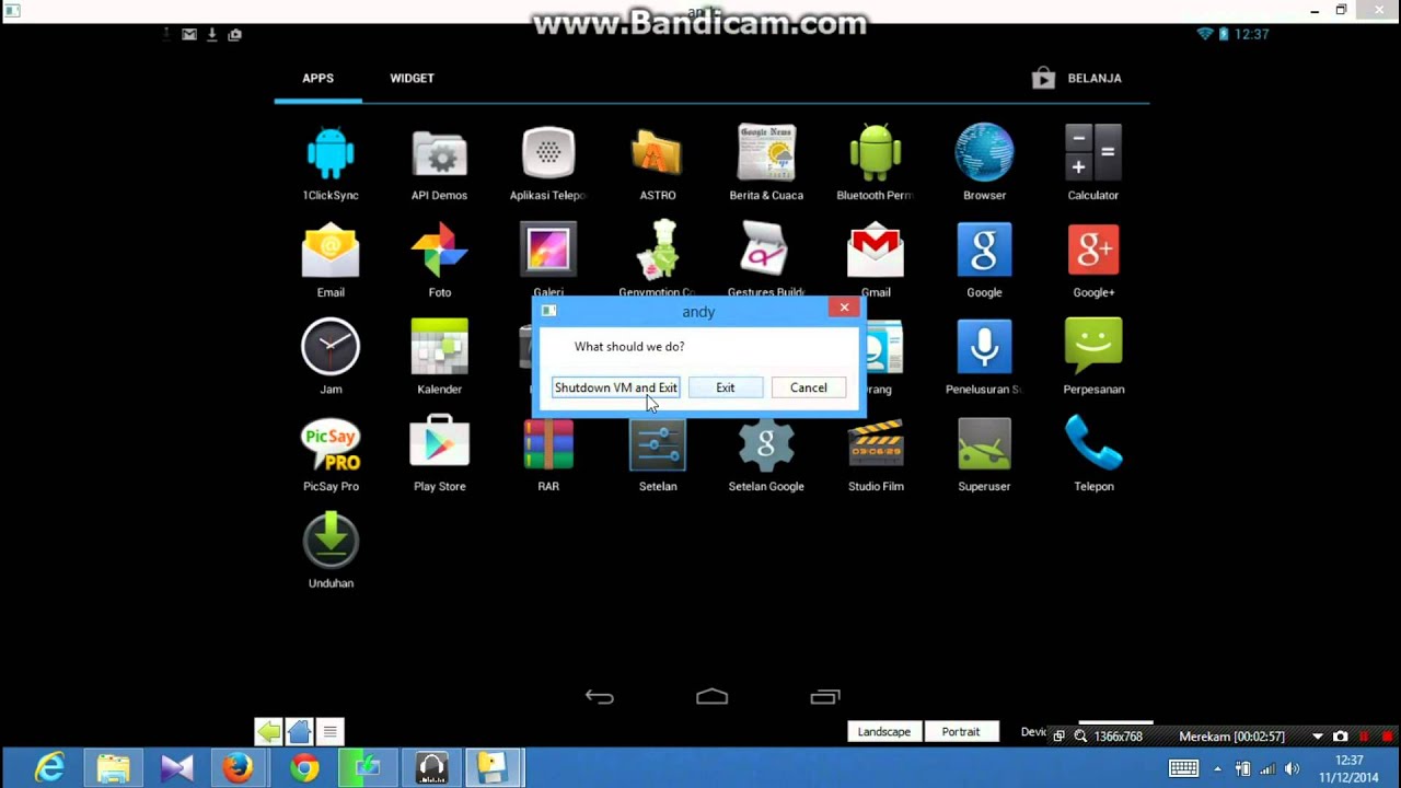 andy os android emulator